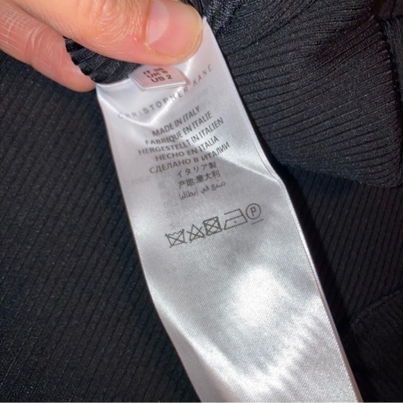 Christopher Kane black ribbed jersey dress with crystals NEW nwt made in Italy - Picture 13 of 13